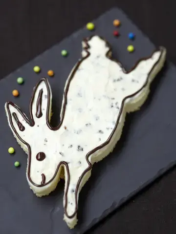 Lapin blanc au chocolat croustillant