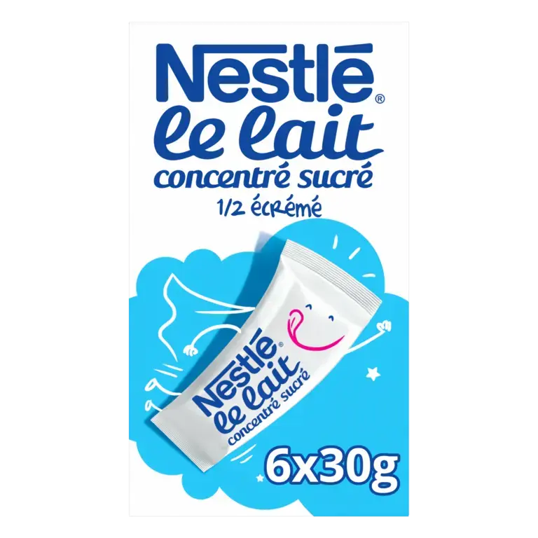 NESTLE Sweetened Condensed Milk 4% Fat Sticks Carton 20(6x30g) FR