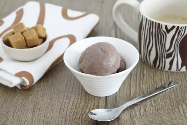 Glace au chocolat au lait concentré