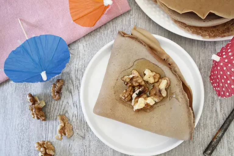 Crêpes miel noix