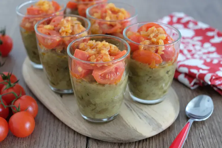 Caviar d'aubergines et tomates confites