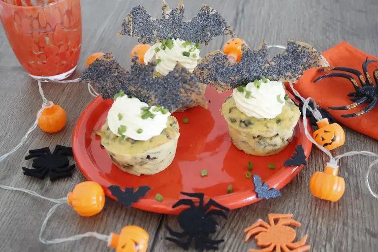 Muffins chauve souris d'halloween