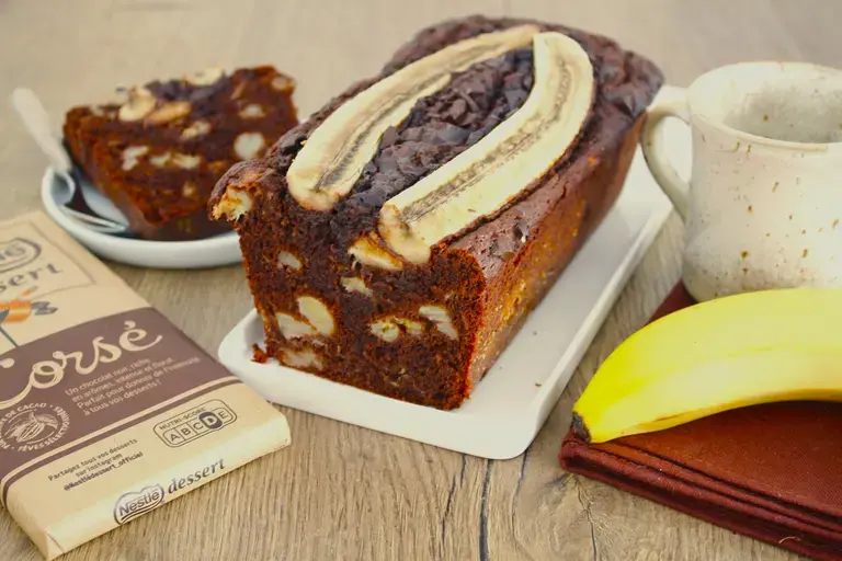Banana bread au chocolat corsé