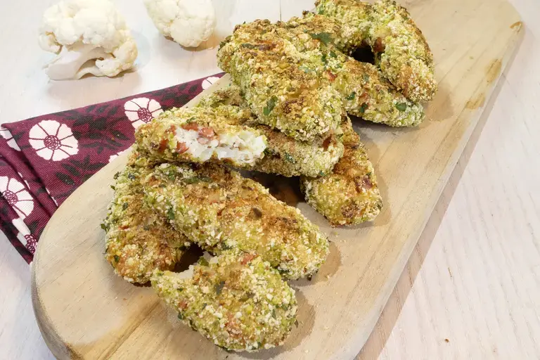Fingers de chou-fleur et saucisse