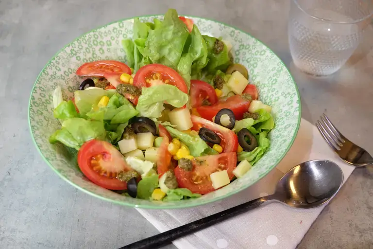 Salade composée sans vaisselle