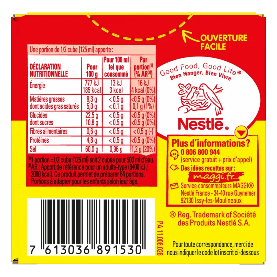 MAGGI KUB OR Bouillon Original Box 60x128g FR