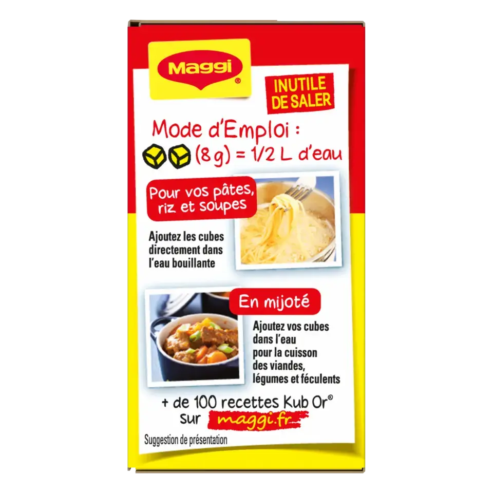 MAGGI KUB OR Bouillon Original Box 60x128g FR
