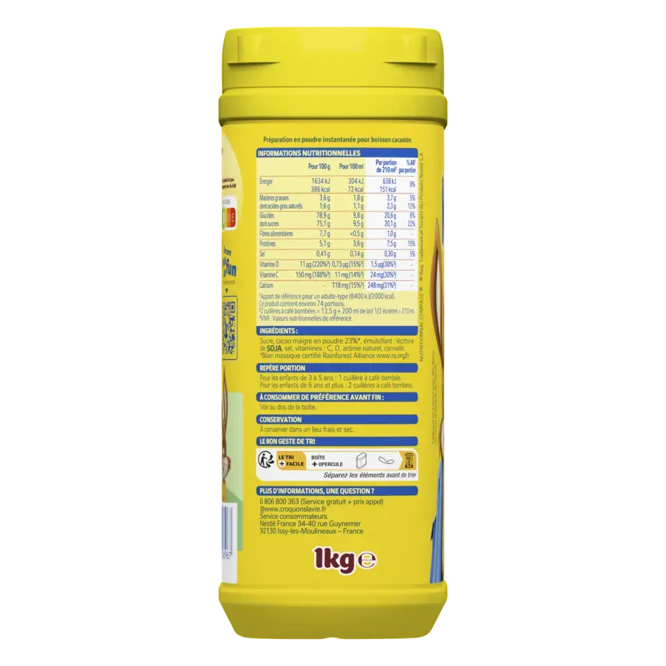composition de Nesquik