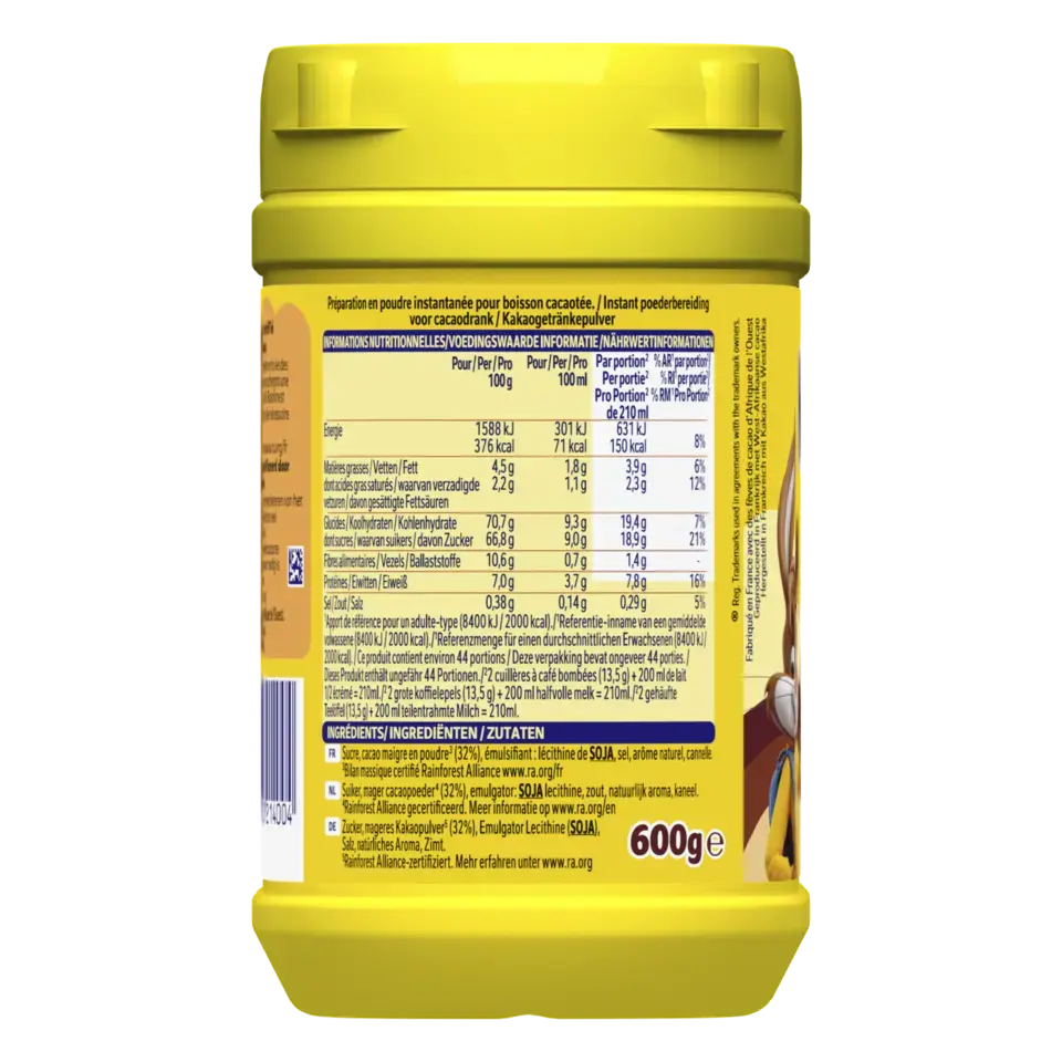 NESQUIK EXTRA CHOCO Plasticbox Tub 12x600g XE