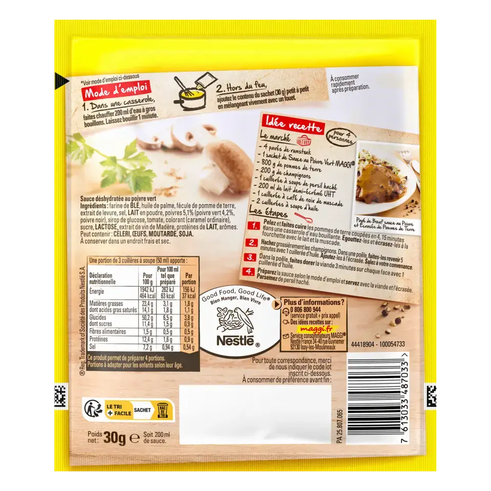 MAGGI Sauce Green Pepper Sachet 18x30g FR