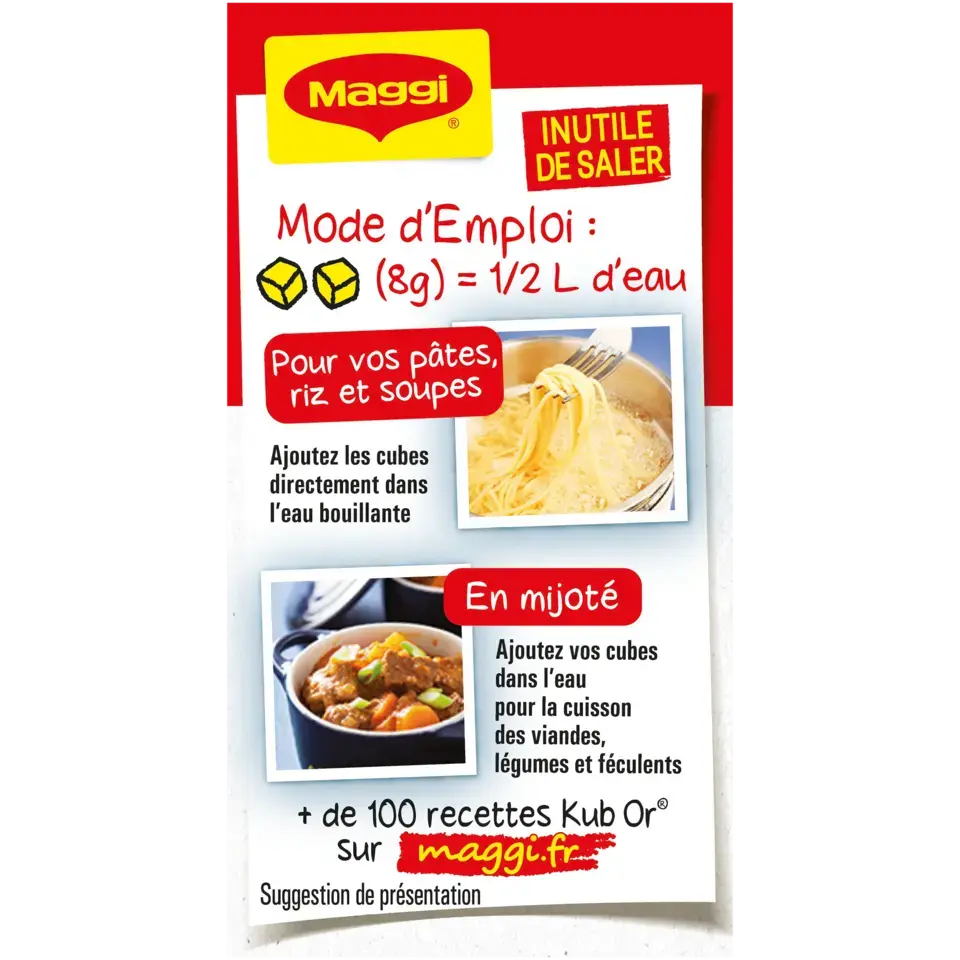 MAGGI KUB OR Organic Carton 128g FR