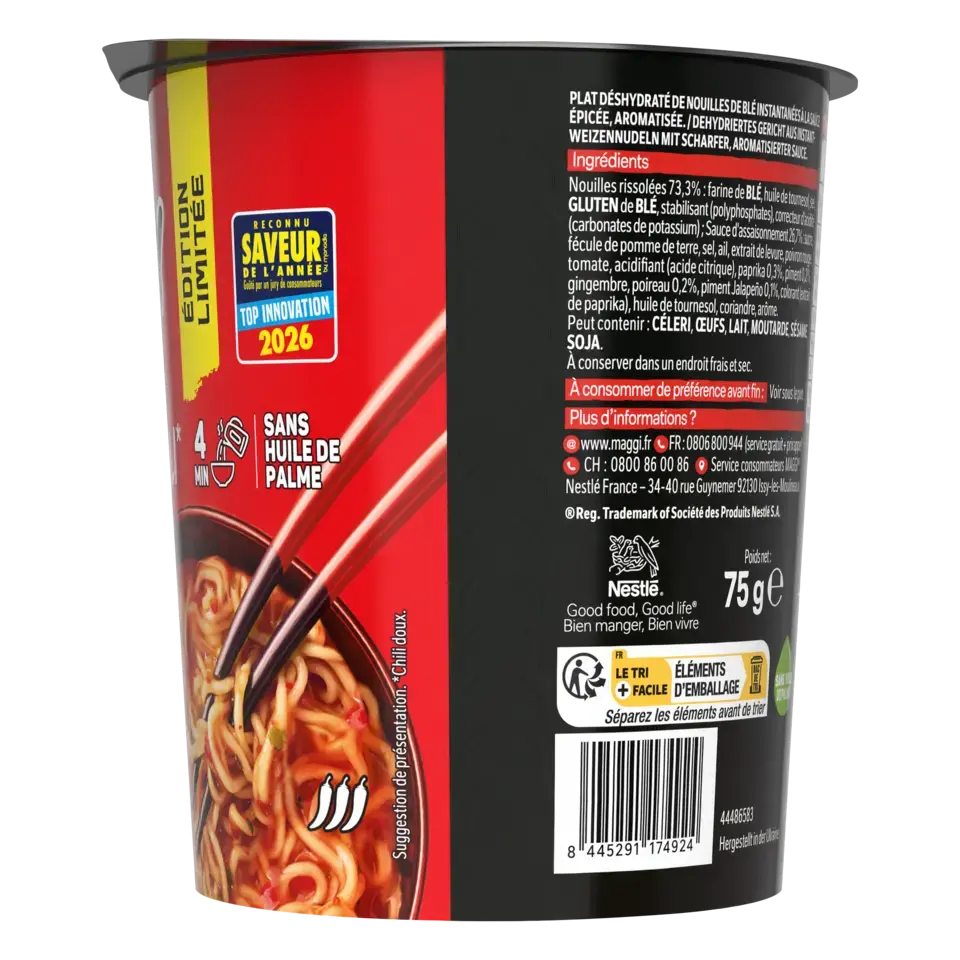 MAGGI Cup Noodle Sweet Chili Dragon Ball Z Cup 8x75g XE