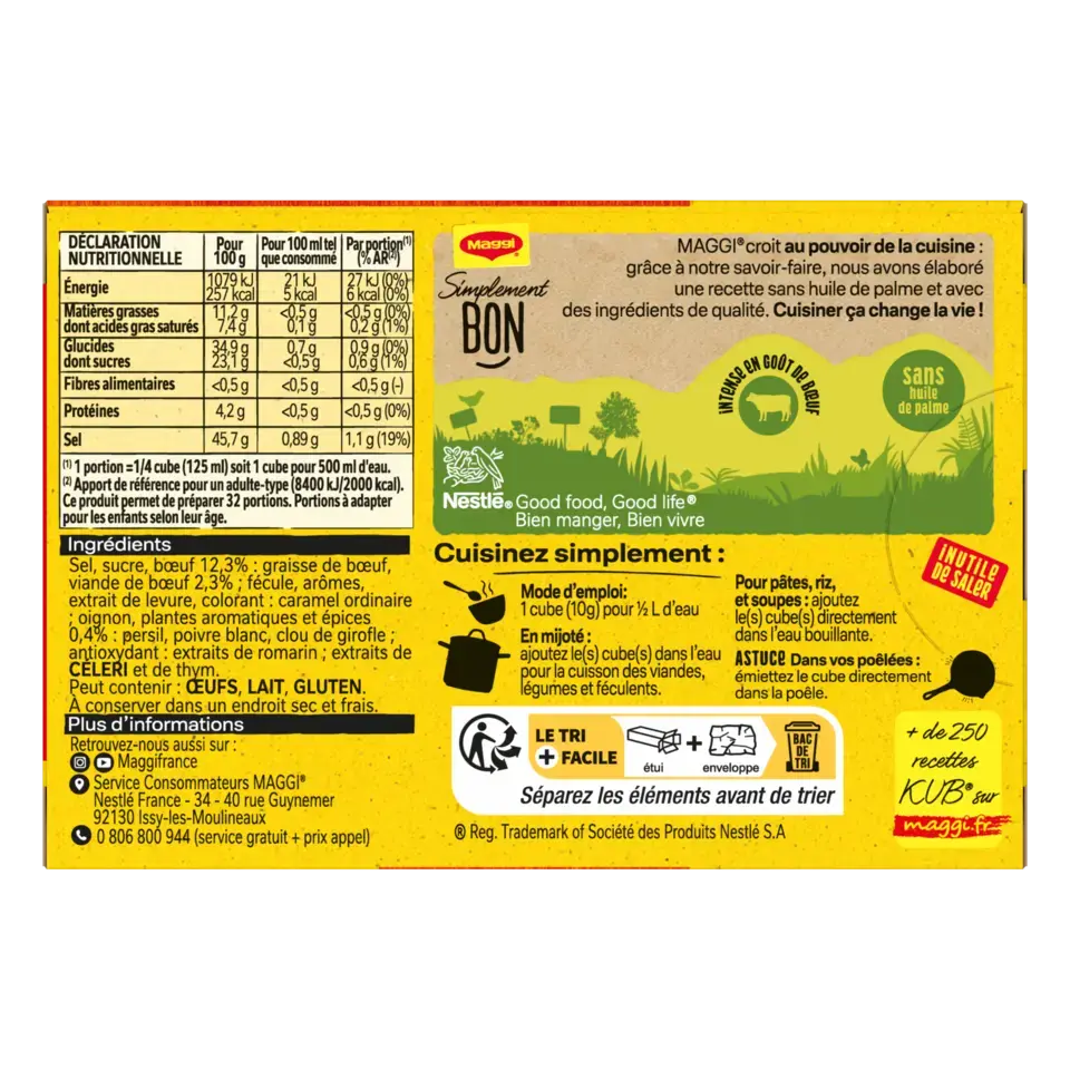 MAGGI Bouillon Beef Carton 20x80g FR