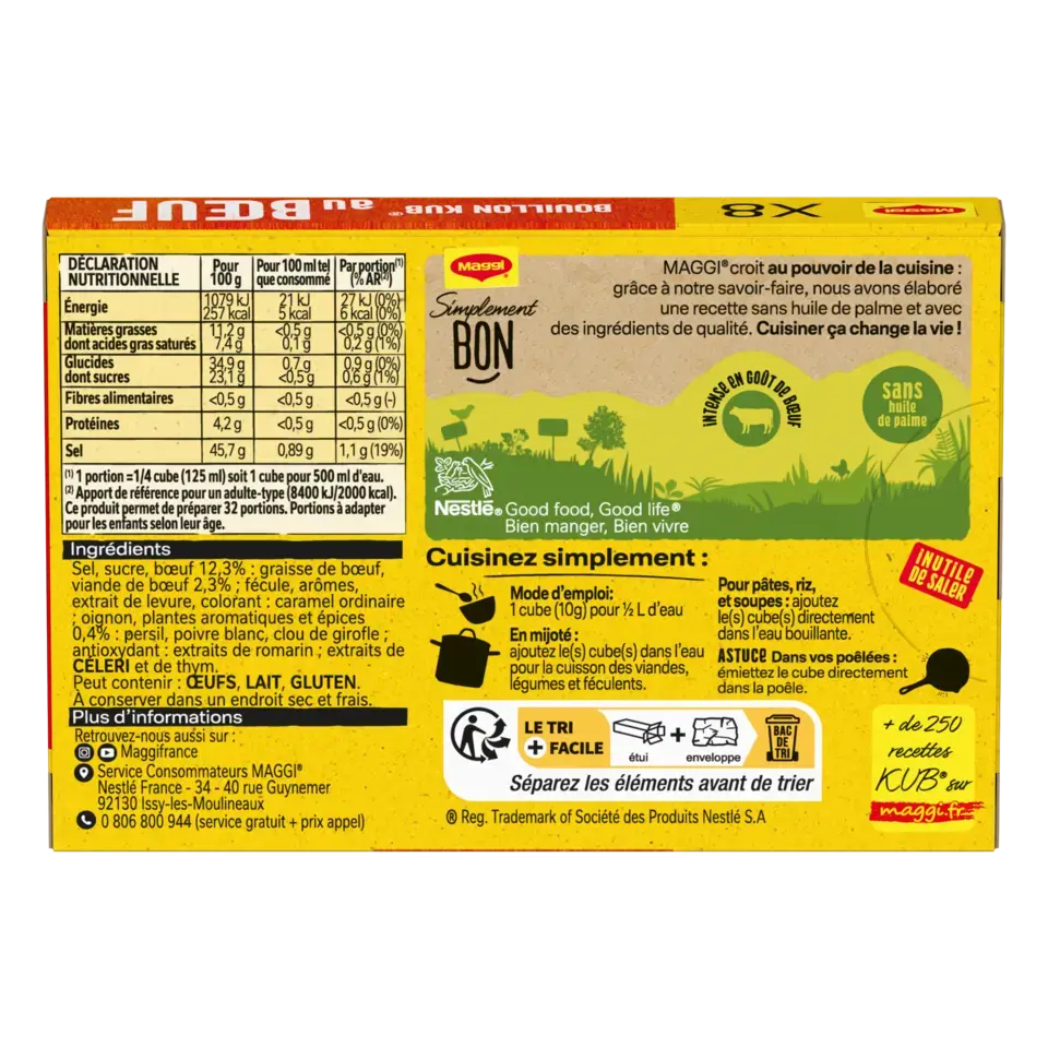 MAGGI Bouillon Beef Carton 20x80g FR