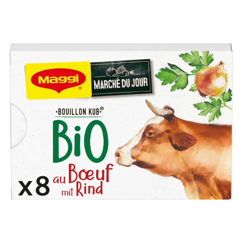 MAGGI Seasoning Bouillon Beef Organic Box 80g FR