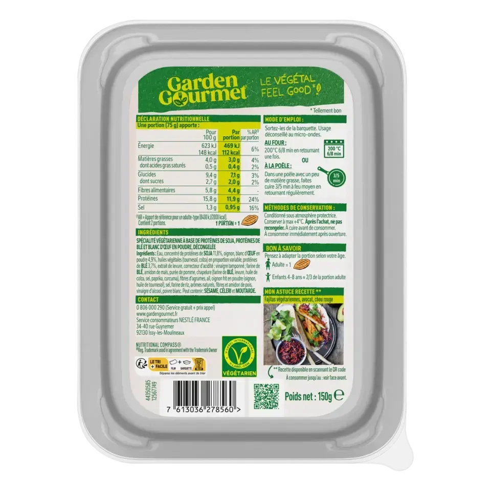 GARDEN GOURMET Vegan Filet Tray 48x150g FR