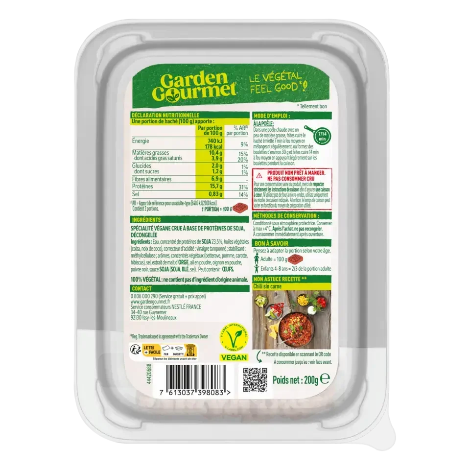 GARDEN GOURMET Sensational Mince 2.0 Peel Pack 48x200g FR