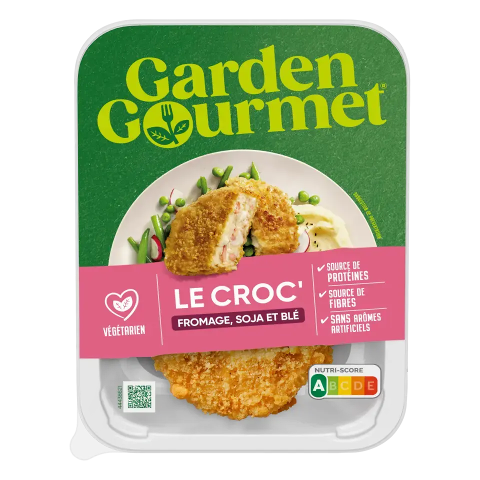 GARDEN GOURMET Vegetarian Ham &amp; Cheese Schnitzel Peel Pack 56x180g FR