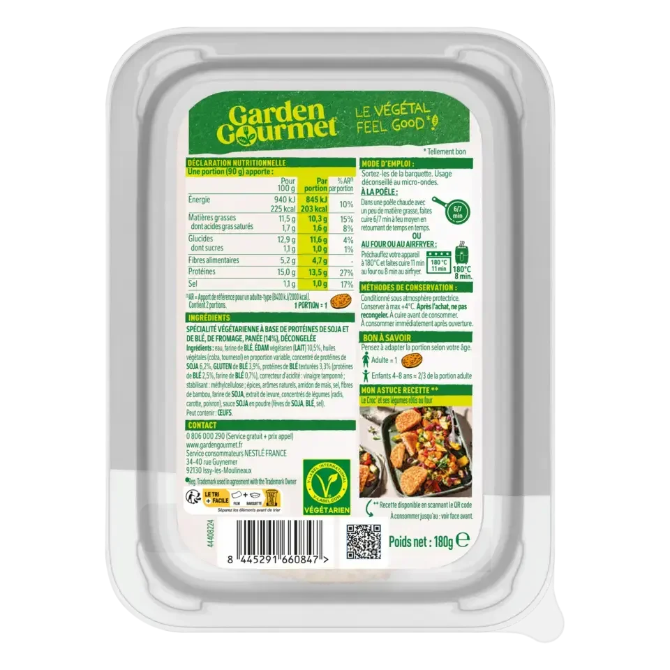 GARDEN GOURMET The Croc Tray 4x180g FR
