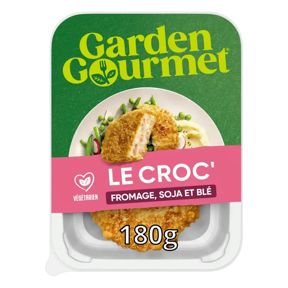 GARDEN GOURMET Vegetarian Ham &amp; Cheese Schnitzel Peel Pack 56x180g FR