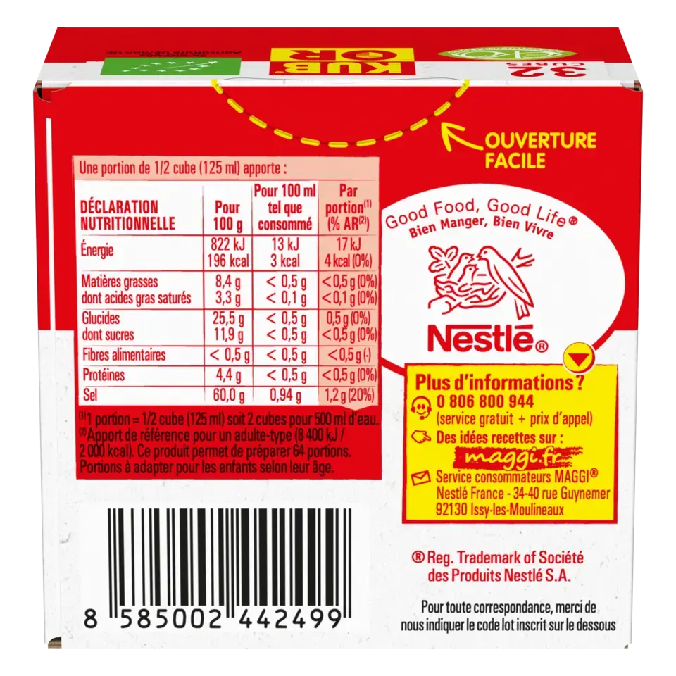 MAGGI Kub Or Organic Carton 15x128g FR
