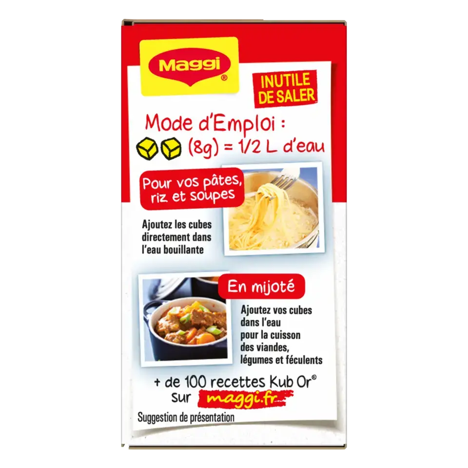 MAGGI Kub Or Organic Carton 15x128g FR