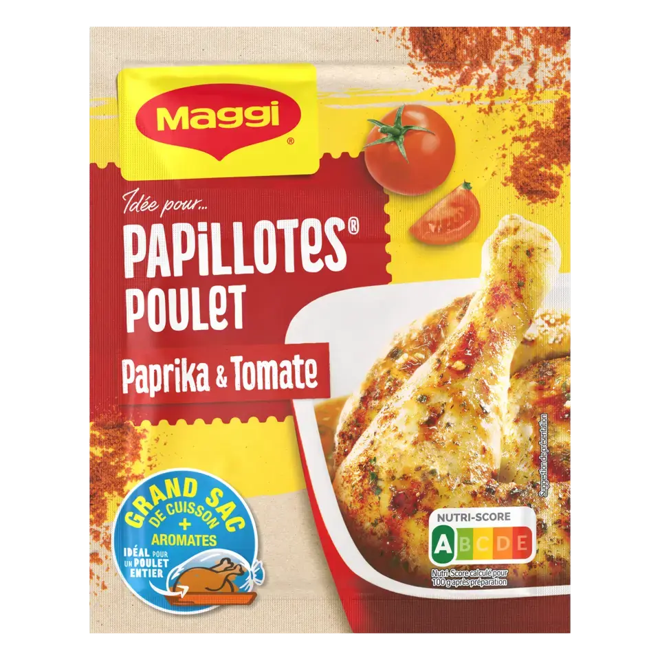MAGGI Papillotes Chicken Paprika Tomato Sachet 16x28g FR