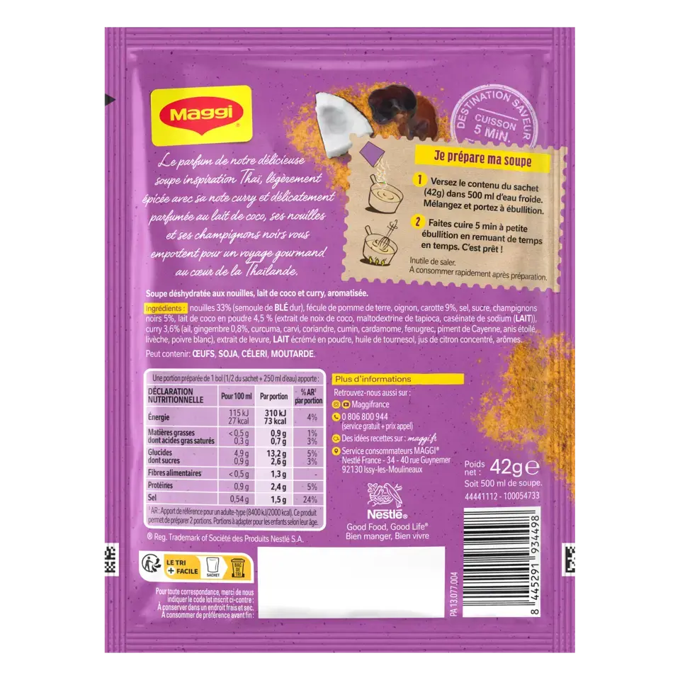 MAGGI Thai Soup Sachet 20x42g FR