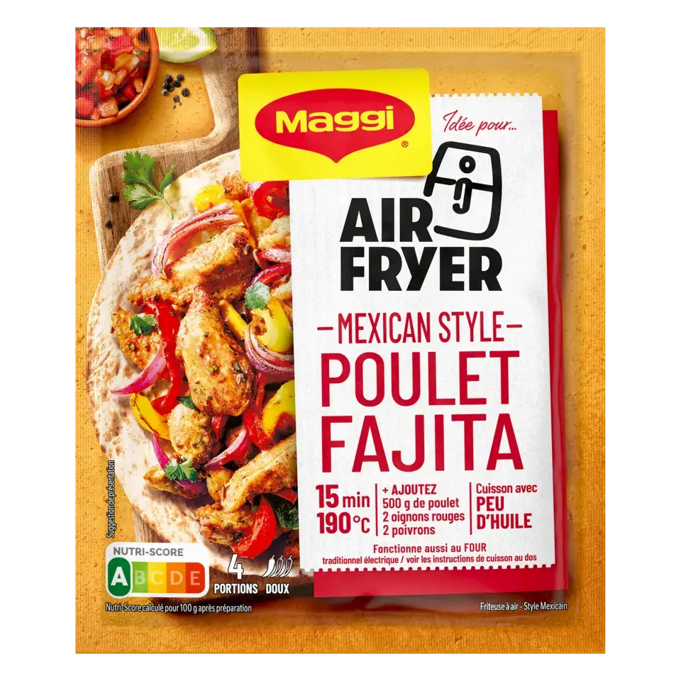 MAGGI Air Fryer Wrap It Fajita Pouch 27x27g FR