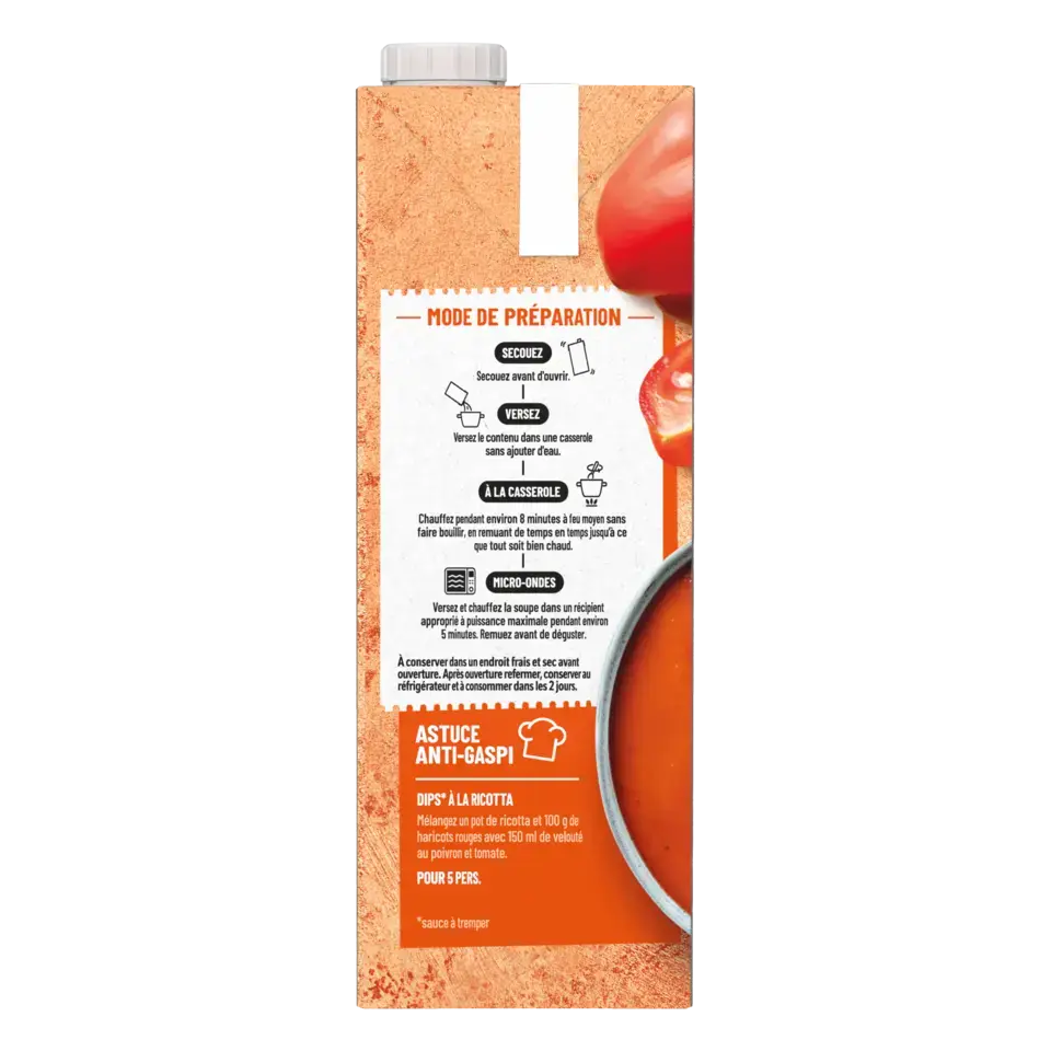 MAGGI Liquid Soup Tomato Red Pepper Brick 6x1L FR