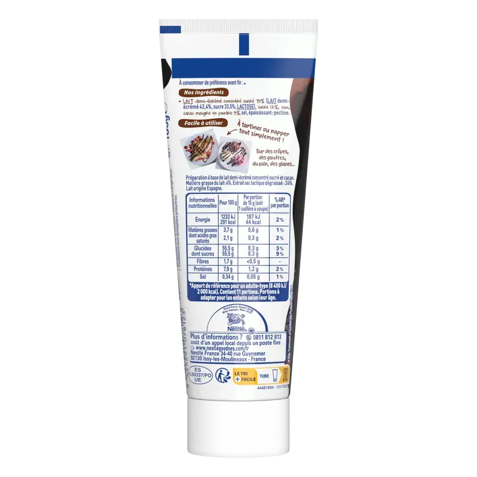 NESTLE Sweetened Condensed Milk Chocolate Tube 24x165g FR