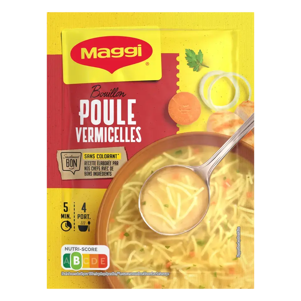 MAGGI SAVEUR A L'ANCIENNE Soup Bou Chicken Vermicelli Pouch 20x65g FR