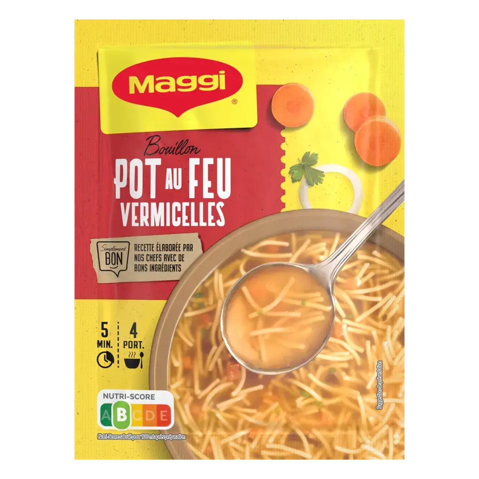 MAGGI SAVEUR A L'ANCIENNE Soup Bouillon Pot Au Feu Vermicelles Pouch 20x57g FR