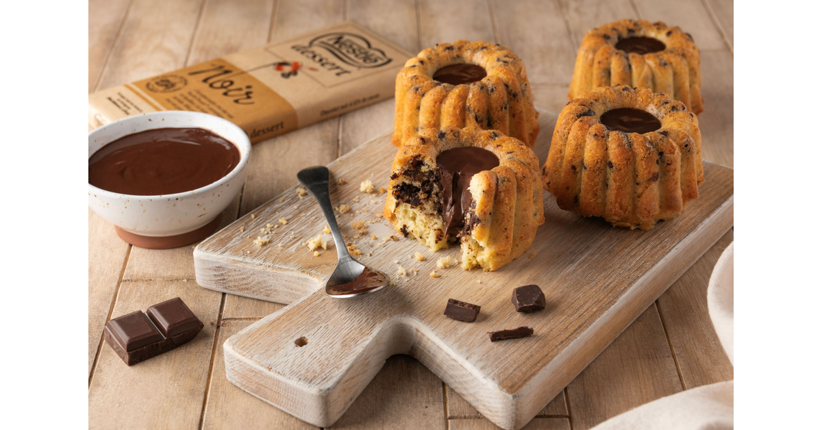 Financier tigré à la pâte à tartiner