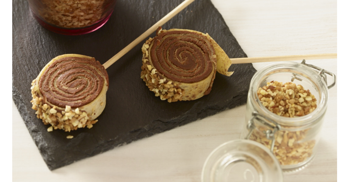 Crêpes sucettes au chocolat caramel beurre salé