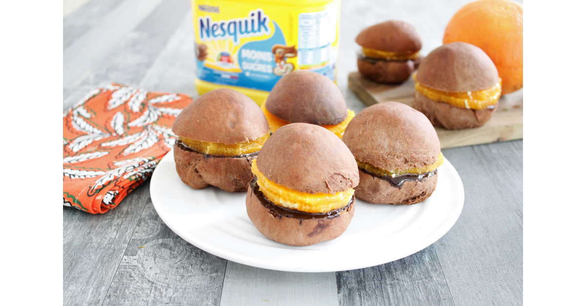 Mini burgers sucrés orange NESQUIK
