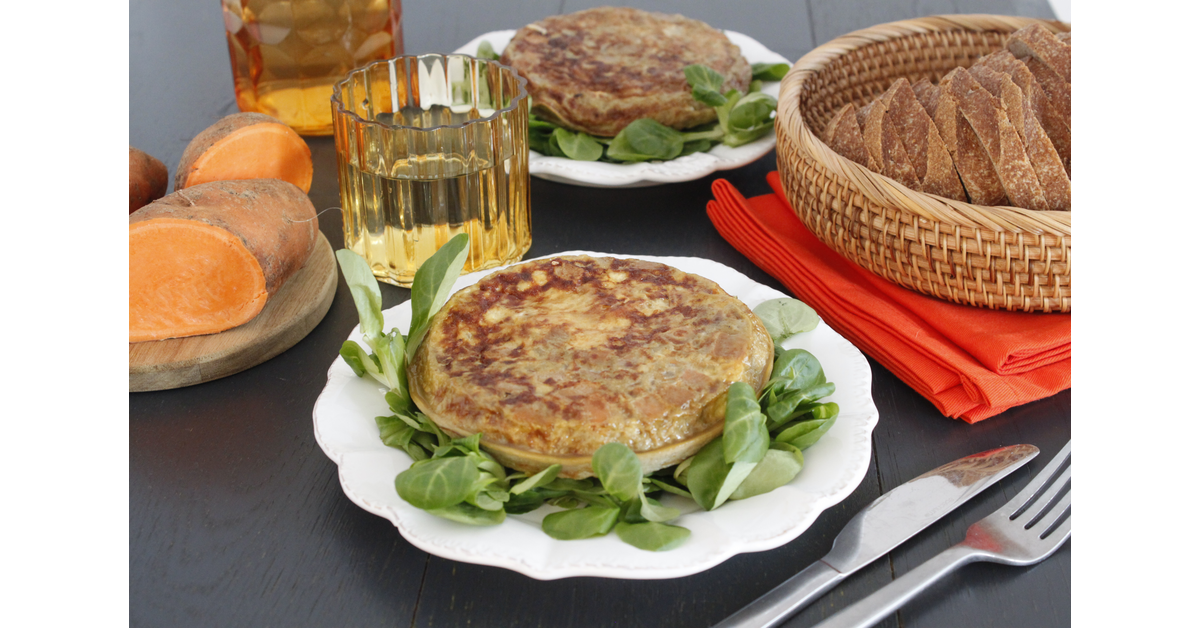 Tortillas de patate douce à l'emmental anti gaspi et salade de mâche
