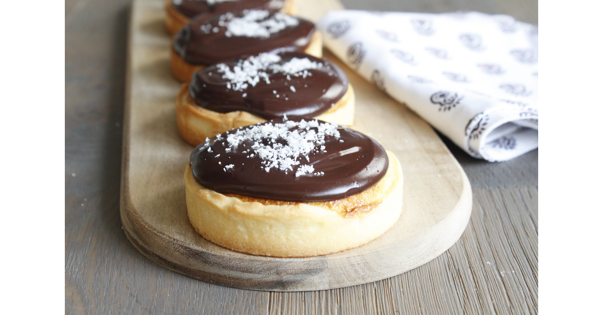 Tartelettes flan coco et ganache au chocolat Noir 70% Absolu