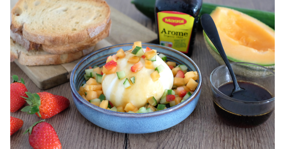 Burrata et petits légumes croquants