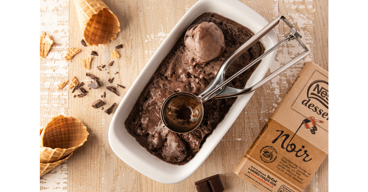 Glace au chocolat facile sans sorbetière