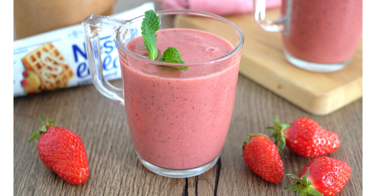 Smoothie fraise menthe
