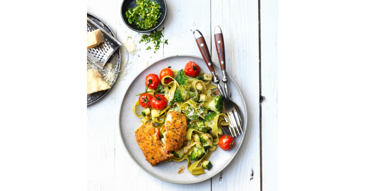 Carré gourmand tagliatelles brocolis et parmesan