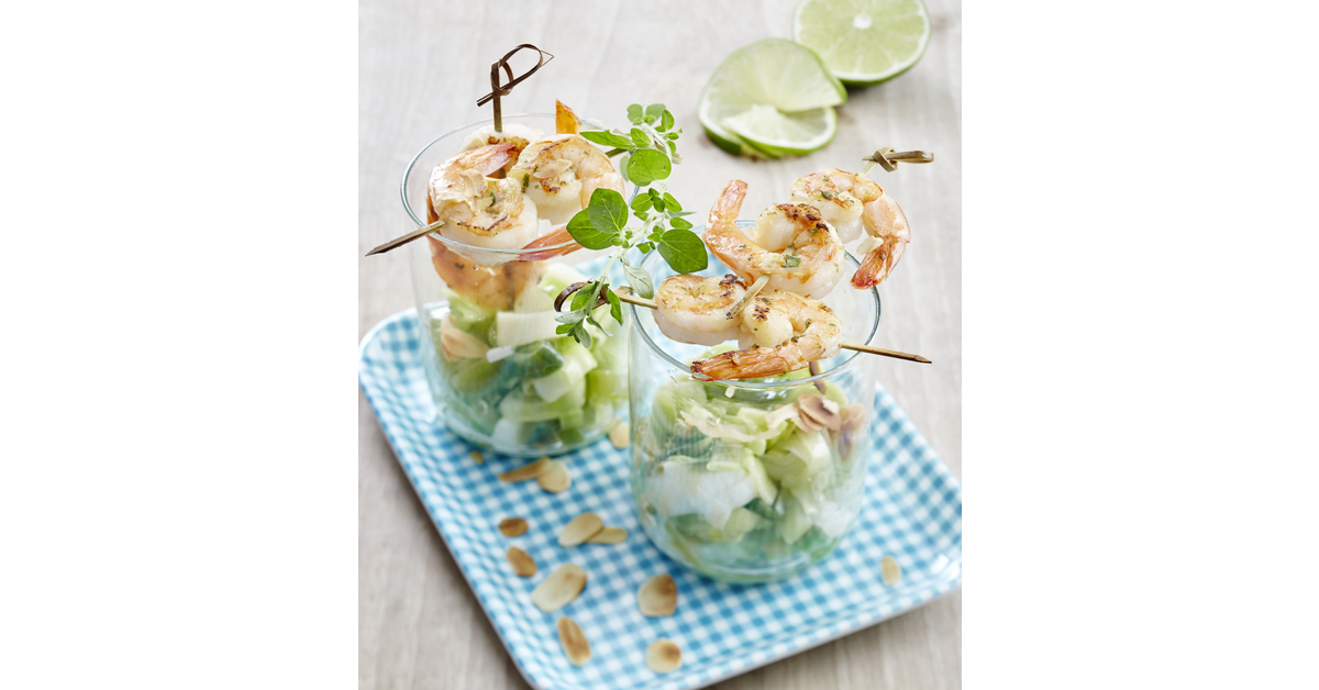 Crevettes piquantes à l'ail et coriandre