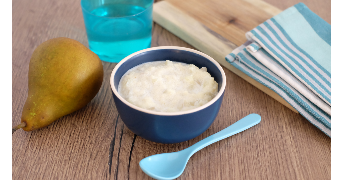 Recette semoule au miel et à la poire pour bébé