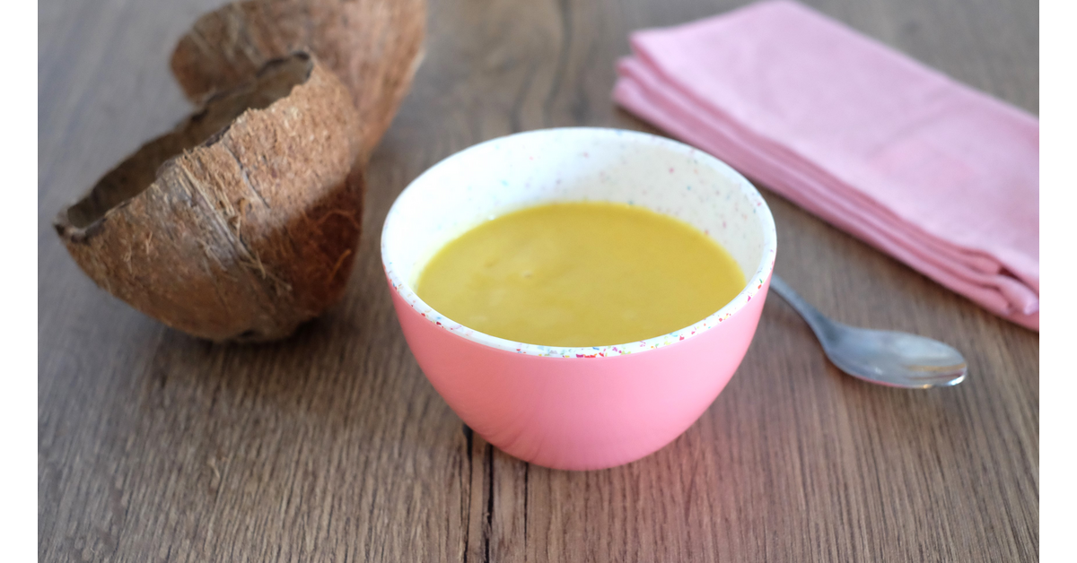 Recette purée de mangue à la noix de coco pour bébé