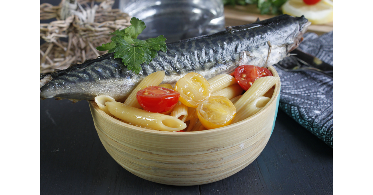 Penne aux maquereaux, tomates bicolores