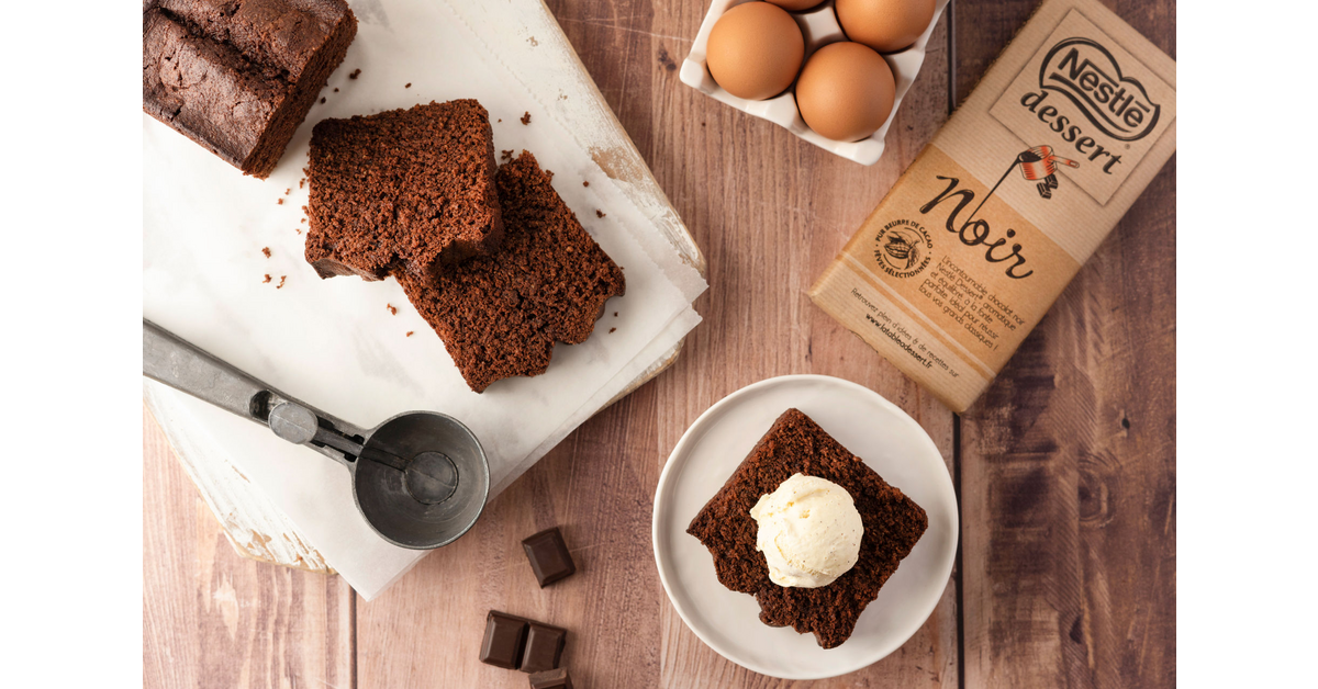 Moelleux au chocolat et crème glacée à la vanille
