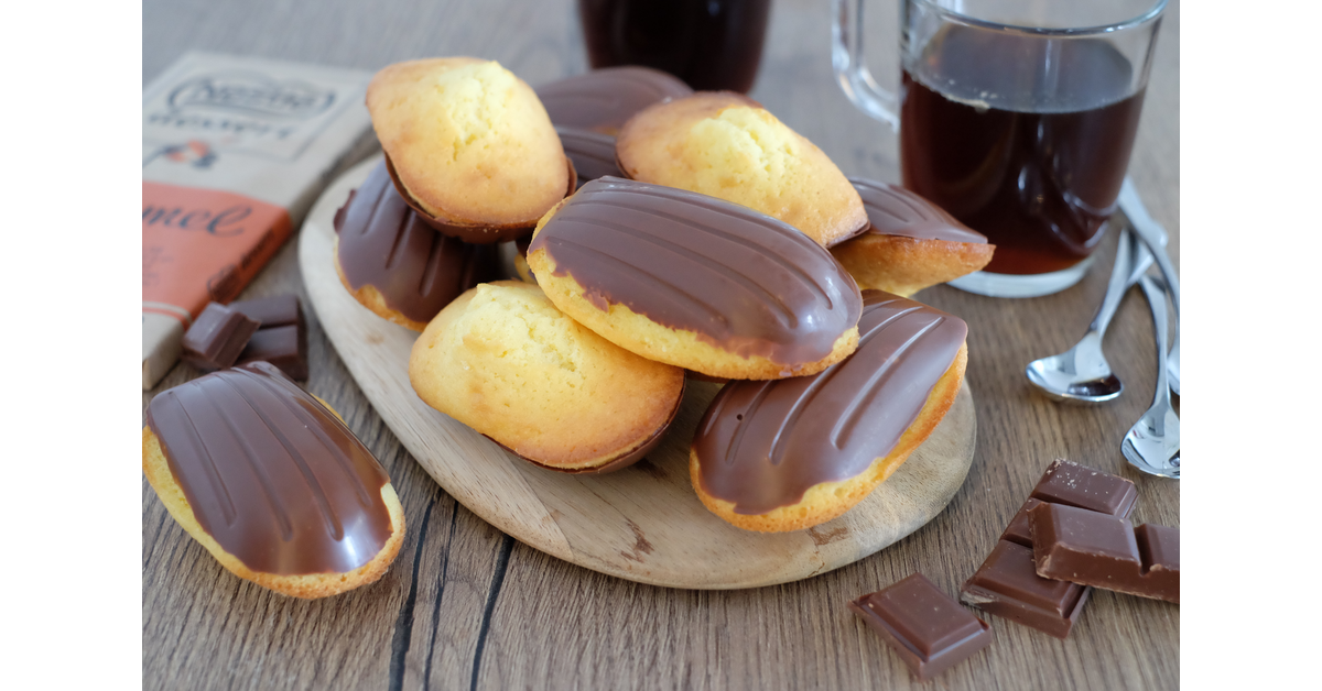 Madeleines coque chocolat caramel