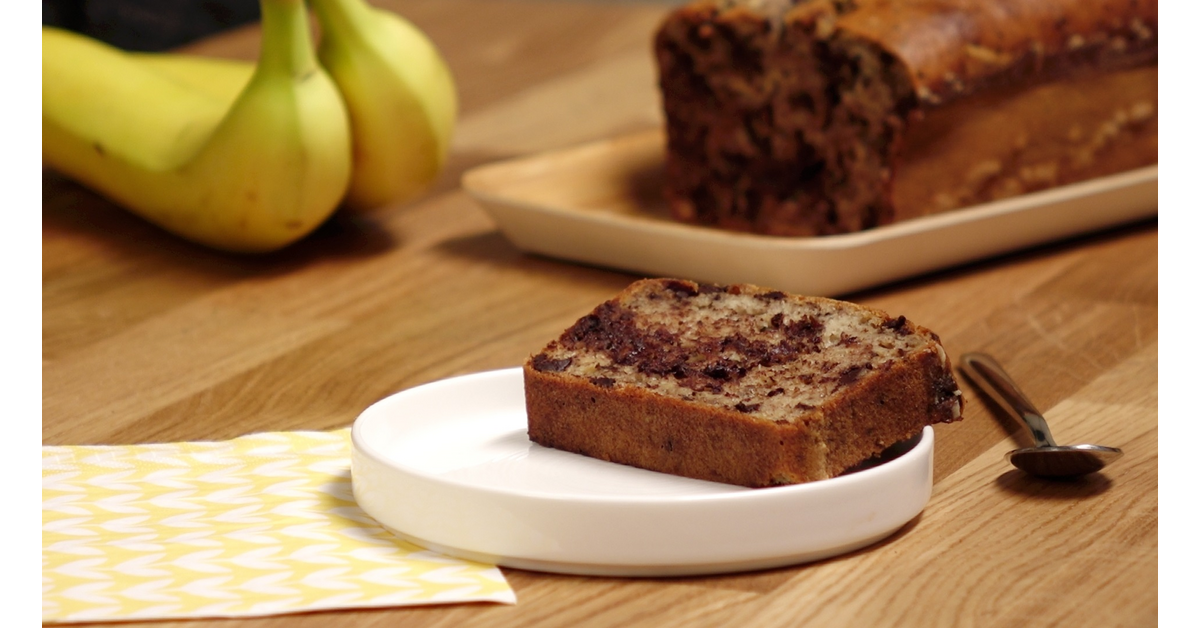 Banana cake aux pépites de chocolat corsé