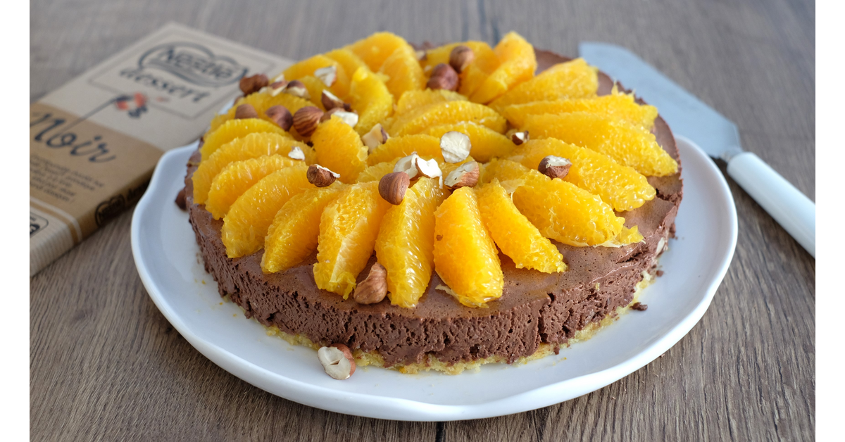 Dacquoise croustillante chocolat orange